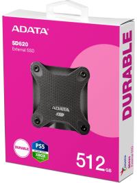  ADATA 512GB SSD SD620-512GCBK Taşınabilir Usb 3.2 Gen2 Ssd Harici Disk